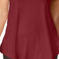 Camiseta feminina JM Collection com ombros descobertos e alças finas, vermelha, tamanho X-G