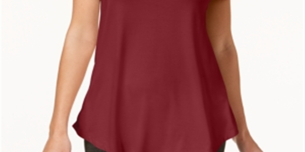 Camiseta feminina JM Collection com ombros descobertos e alças finas, vermelha, tamanho X-G