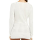 Suéter feminino estilo &amp; co com pontos mistos, branco, tamanho XX-G