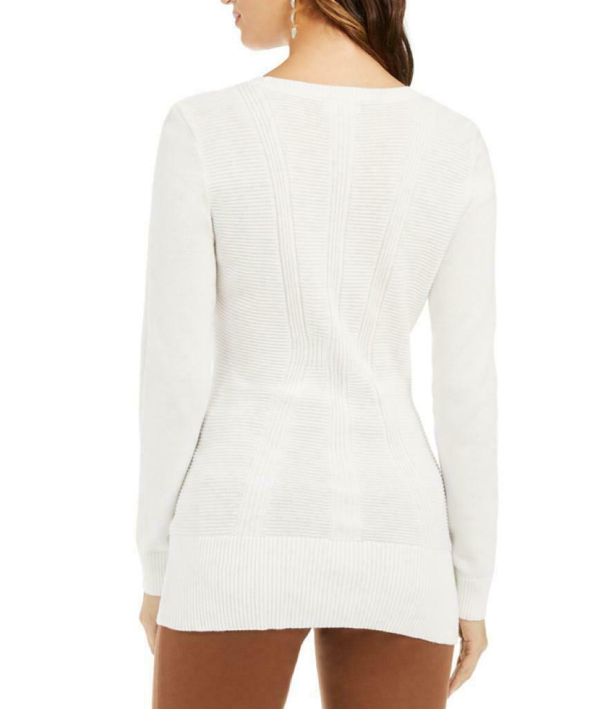 Suéter feminino estilo &amp; co com pontos mistos, branco, tamanho XX-G