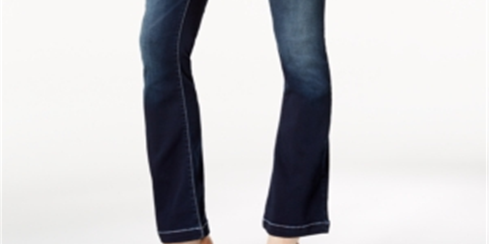 Calça jeans feminina Curvy Fit Finity Bootcut da INC International Concepts, azul, tamanho 0