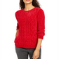 Karen Scott Suéter Feminino de Tricô em Chenille Vermelho Tamanho XS