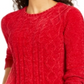 Karen Scott Suéter Feminino de Tricô em Chenille Vermelho Tamanho XS