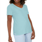 Karen Scott Blusa Feminina Gola V Ombros Abertos Azul Tamanho Grande