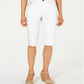 Calça skinny feminina Charter Club, cintura média, comprimento até o joelho, branca, tamanho 16