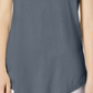 Camiseta feminina JM Collection com ombros descobertos e manga curta, azul, tamanho pequeno