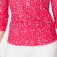 Charter Club Feminino Pima Algodão Botão Ombro Estampado Blusa Rosa Tamanho XX-G