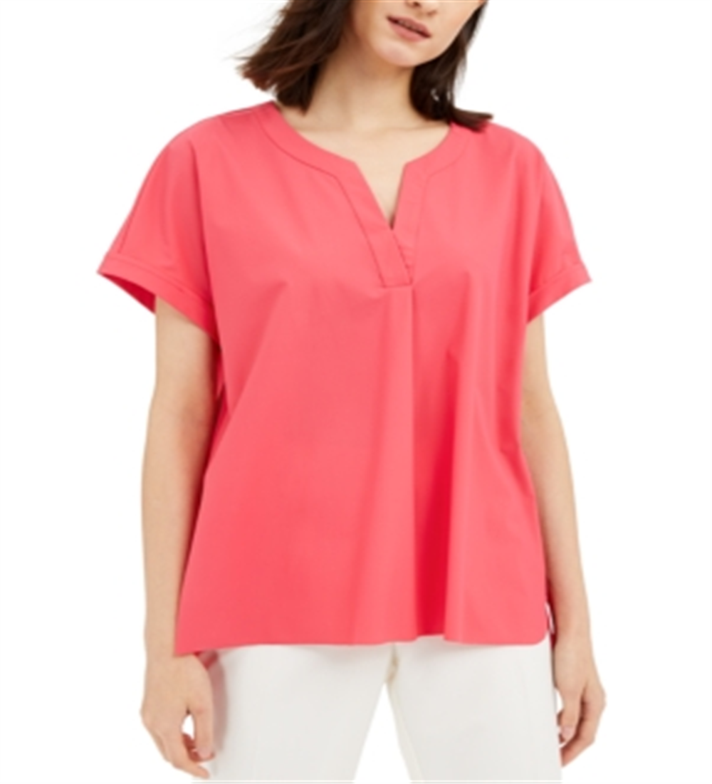 Blusa feminina Alfani com botões nas costas, rosa, tamanho pequeno, médio