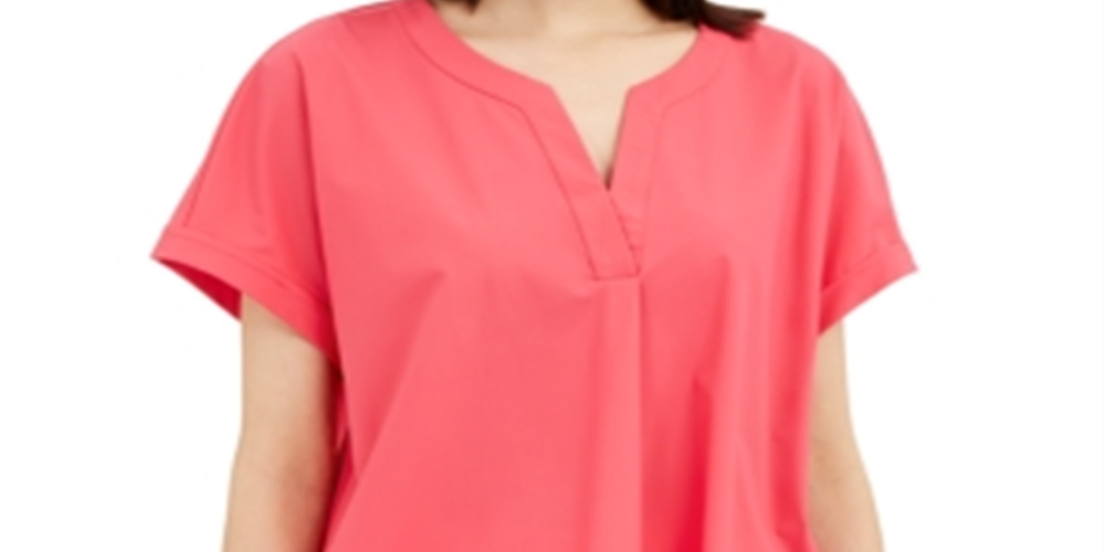 Blusa feminina Alfani com botões nas costas, rosa, tamanho pequeno, médio
