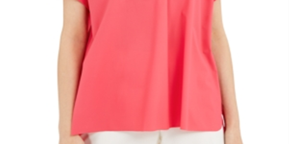 Blusa feminina Alfani com botões nas costas, rosa, tamanho pequeno, médio