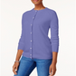 Karen Scott Cardigan Feminino com Botões e Contas Roxo Tamanho XS