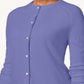 Karen Scott Cardigan Feminino com Botões e Contas Roxo Tamanho XS