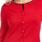 Cardigan feminino Karen Scott Colorblocked vermelho tamanho X-S