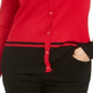 Cardigan feminino Karen Scott Colorblocked vermelho tamanho X-S