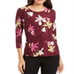 Blusa feminina estampada em jacquard, preta, tamanho pequeno, P/M