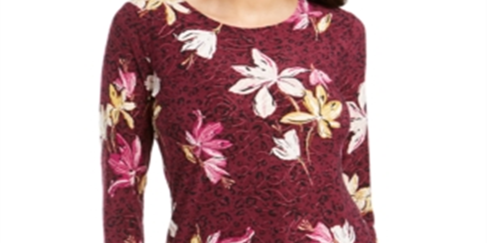 Blusa feminina estampada em jacquard, preta, tamanho pequeno, P/M