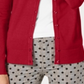 Cardigan feminino com gola redonda Charter Club, vermelho, tamanho pequeno