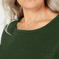 Karen Scott Suéter Feminino Texturizado Manga Longa Gola Joia Verde Tamanho X-G