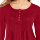 Blusa feminina de manga comprida estilo &amp; co, vermelha, tamanho pequeno