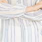 Blusa listrada feminina INC International Concepts Peasant, azul, tamanho pequeno