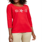 Karen Scott Blusa Feminina com Estampa de Concha Vermelha Tamanho Pequeno G