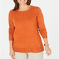 Karen Scott Suéter Feminino Gola Redonda Manga Longa Laranja Tamanho XS