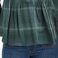 Blusa xadrez feminina estilo &amp; co com decote aberto, verde, tamanho pequeno