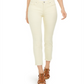 Calça jeans skinny feminina estilo &amp; co, lavagem clara, amarela, tamanho 4