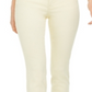 Calça jeans skinny feminina estilo &amp; co, lavagem clara, amarela, tamanho 4