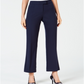 Calças femininas com controle de barriga JM Collection, azul, tamanho 6, pequena
