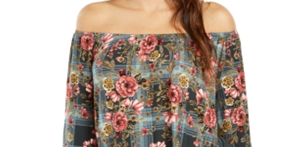 Top estampado tomara que caia feminino Style &amp; Co, verde, tamanho XX-G