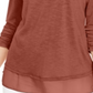 Top de chiffon feminino Style &amp; Co marrom tamanho X-S