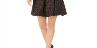 Vestido feminino Taylor com estampa animal em jacquard, ajuste e flare, vermelho, tamanho 16