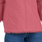 Blusa feminina estilo &amp; co com acabamento em crochê e manga sino, tamanho pequeno, rosa