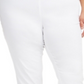 Calça feminina plus size com controle de barriga e acabamento em hardware, tamanho 20W, branca, da JM Collection