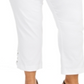 Calça feminina plus size com controle de barriga e acabamento em hardware, tamanho 20W, branca, da JM Collection
