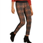 Calça skinny feminina INC International Concepts com frente xadrez, preta, tamanho 2, pequena