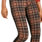 Calça skinny feminina INC International Concepts com frente xadrez, preta, tamanho 2, pequena