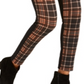 Calça skinny feminina INC International Concepts com frente xadrez, preta, tamanho 2, pequena