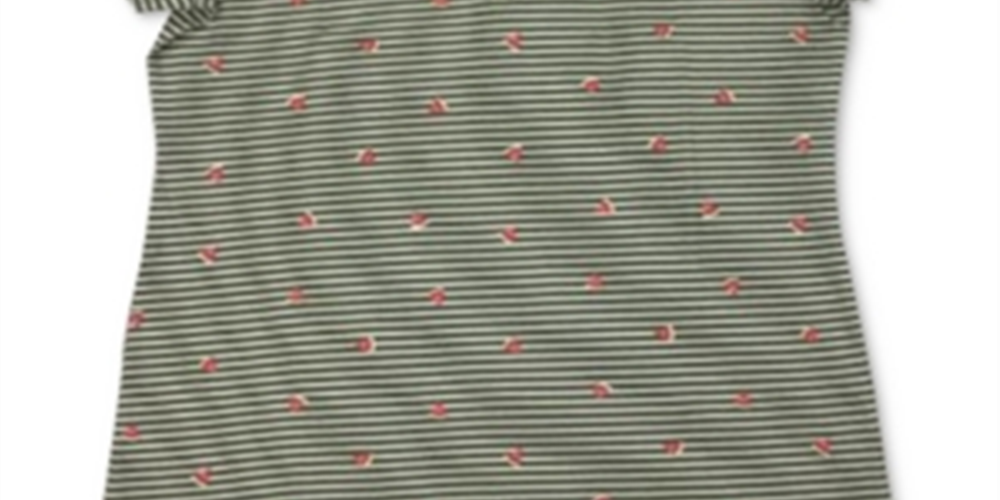 Karen Scott Blusa Henley Estampada Feminina Verde Tamanho P