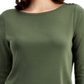 Charter Club Blusa feminina de algodão Pima com decote canoa e botões e ombro a ombro, verde, tamanho pequeno