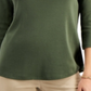 Charter Club Blusa feminina de algodão Pima com decote canoa e botões e ombro a ombro, verde, tamanho pequeno