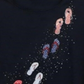 Camiseta feminina Karen Scott com decote redondo, azul, tamanho médio