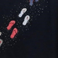 Camiseta feminina Karen Scott com decote redondo, azul, tamanho médio