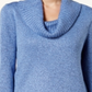 Karen Scott Suéter Feminino Gola Redonda Manga 3/4 Azul Tamanho P