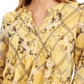 Top feminino com estampa e decote dividido Charter Club, amarelo, tamanho XX-G