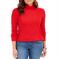 Charter Club Blusa feminina de gola alta canelada mesclada vermelha tamanho XX-G