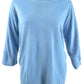 Karen Scott Suéter Feminino Gola Bateau Manga Longa Azul Tamanho P