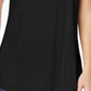 Camiseta feminina Maison Jules com decote redondo, preta, tamanho X-S