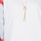 Moletom feminino patchwork estilo &amp; co, branco, tamanho PP